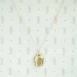 Vintage Gold Buddha Charm Necklace
