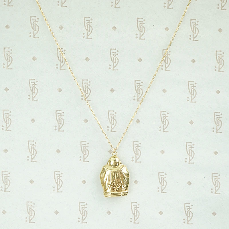 Vintage Gold Buddha Charm Necklace