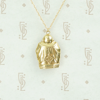 Vintage Gold Buddha Charm Necklace