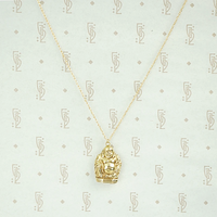 Vintage Gold Buddha Charm Necklace