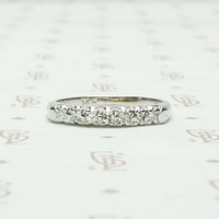 Seven Stone 1940s Diamond Wedding Band
