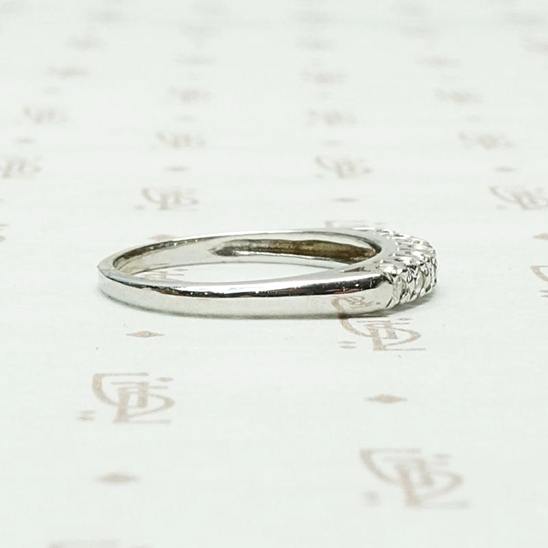 Seven Stone 1940s Diamond Wedding Band, side view