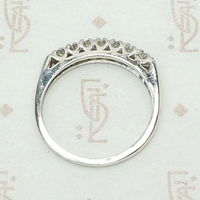 Seven Stone 1940s Diamond Wedding Band, top view