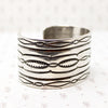 Substantial Silver Cuff Bracelet with Rocker Designs
