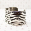 Substantial Silver Cuff Bracelet with Rocker Designs