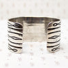 Substantial Silver Cuff Bracelet with Rocker Designs