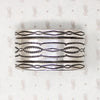 Substantial Silver Cuff Bracelet with Rocker Designs