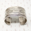 Substantial Silver Cuff Bracelet with Rocker Designs