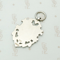 Heavily Engraved English Sterling Fob Pendant