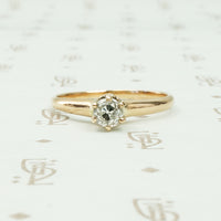 omc diamond solitaire yellow gold 6 prong solitaire engagement ring 