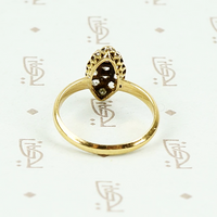 Petite Navette Ring with Rosecut Diamonds