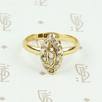 Petite Navette Ring with Rosecut Diamonds