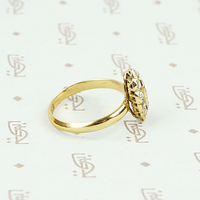 Petite Navette Ring with Rosecut Diamonds