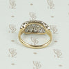 Glittering Mid Century Diamond Cluster Band