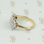 Glittering Mid Century Diamond Cluster Band