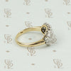 Glittering Mid Century Diamond Cluster Band