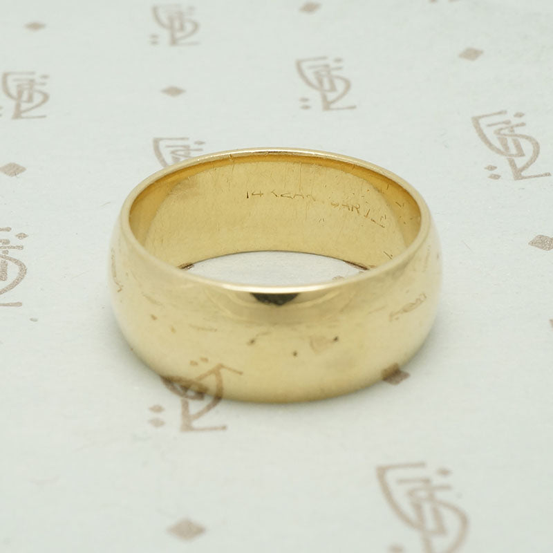 ArtCarved Wide Gold Wedding Band