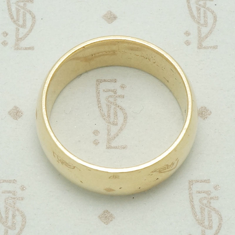 ArtCarved Wide Gold Wedding Band