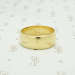 Wide Half Round Wedding Band in 18k Gold