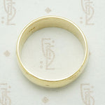 Wide Half Round Wedding Band in 18k Gold