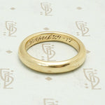 1917 Engraved Gold Wedding Band 