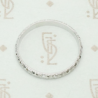 Bright White & Crisp Forget Me Not Wedding Band