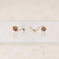 Delicate Diamond-Set Musical Note Studs