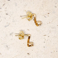Delicate Diamond-Set Musical Note Studs