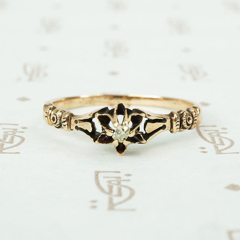 The Tiny Rectangular OMC Antique Diamond Ring
