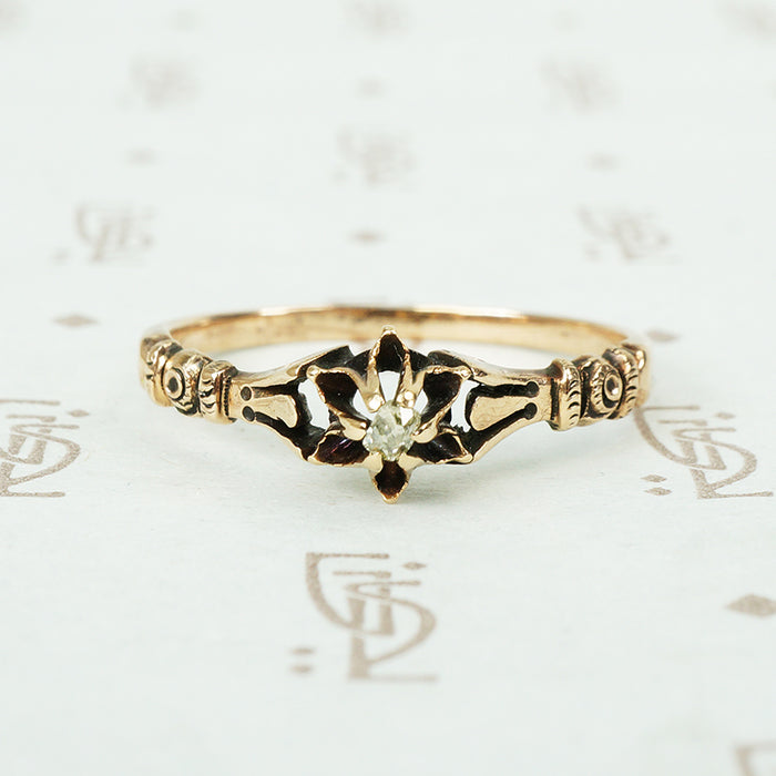 The Tiny Rectangular OMC Antique Diamond Ring