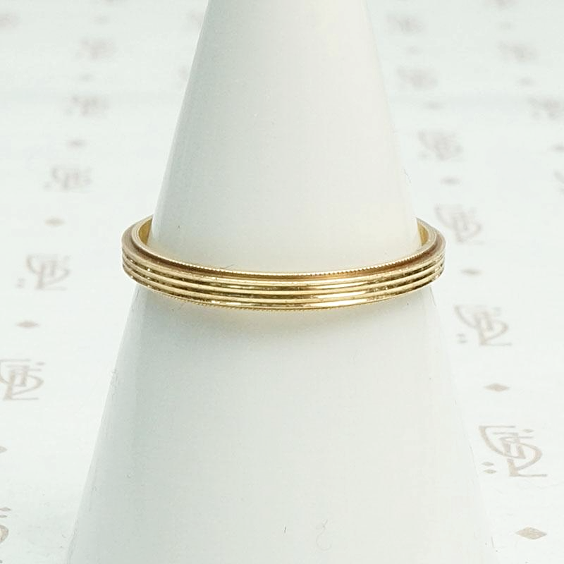 Grooved Gold Slim Vintage Band