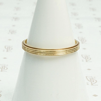 Grooved Gold Slim Vintage Band
