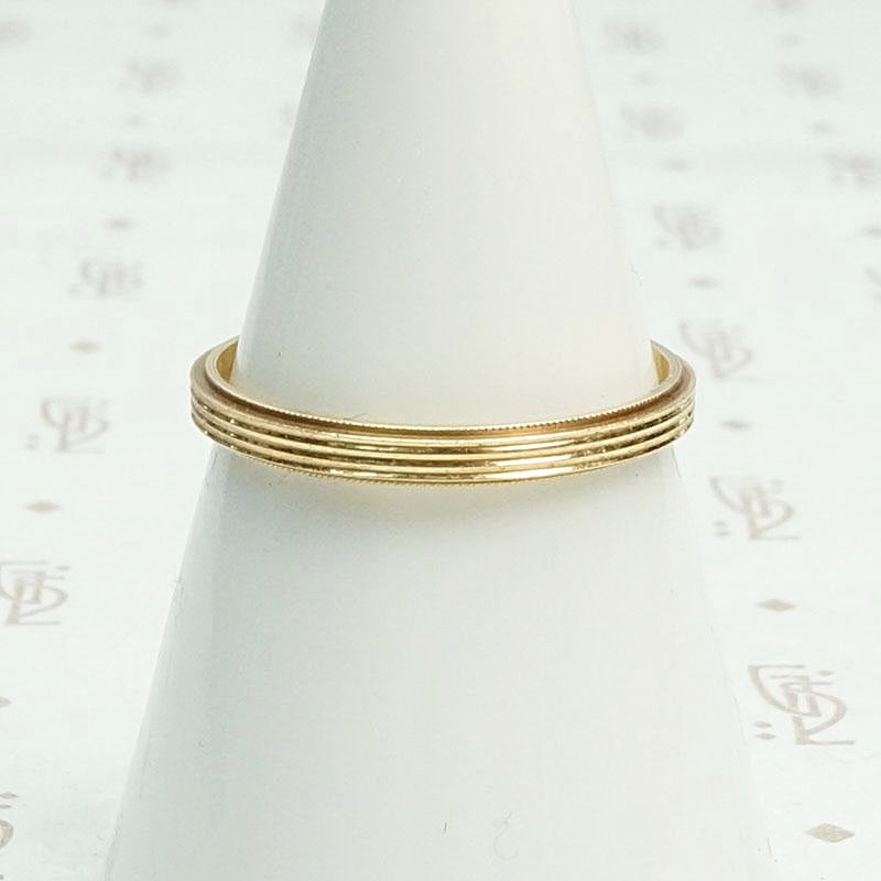 Grooved Gold Slim Vintage Band