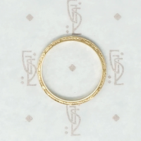 Slim and Elegant Engraved Gold Band