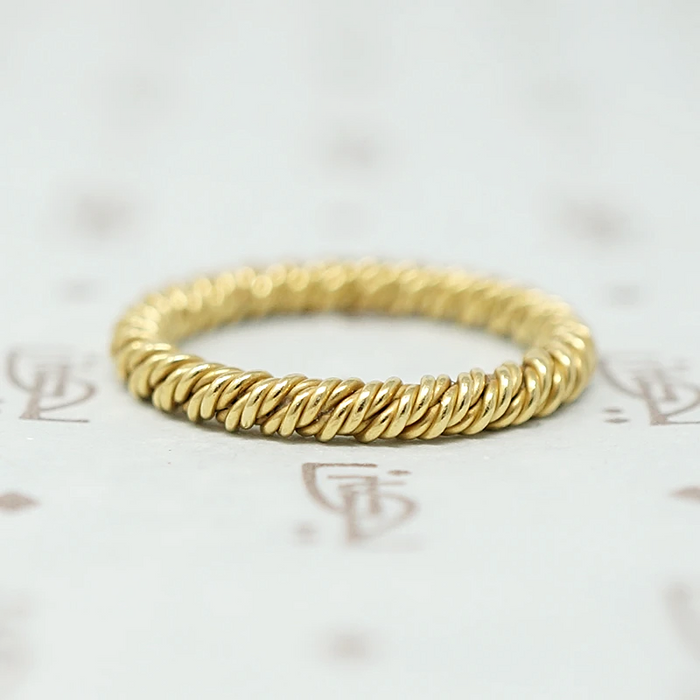 Luxe 18k Gold Rope Band