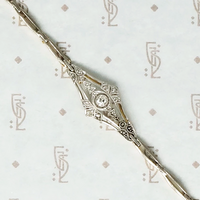 Elegant Edwardian Diamonds in Platinum and 18k Bracelet