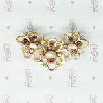 Exquisite Pink and Pearl Georgian Brooch