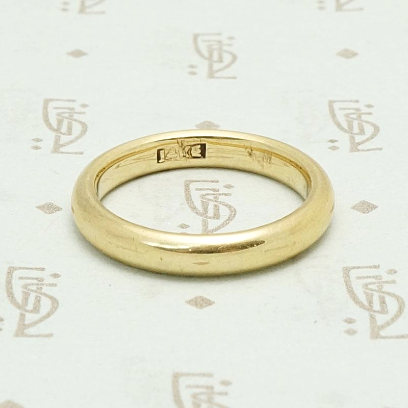 Chubby Antique Gold Wedding Band