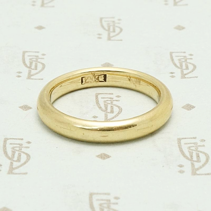 Chubby Antique Gold Wedding Band