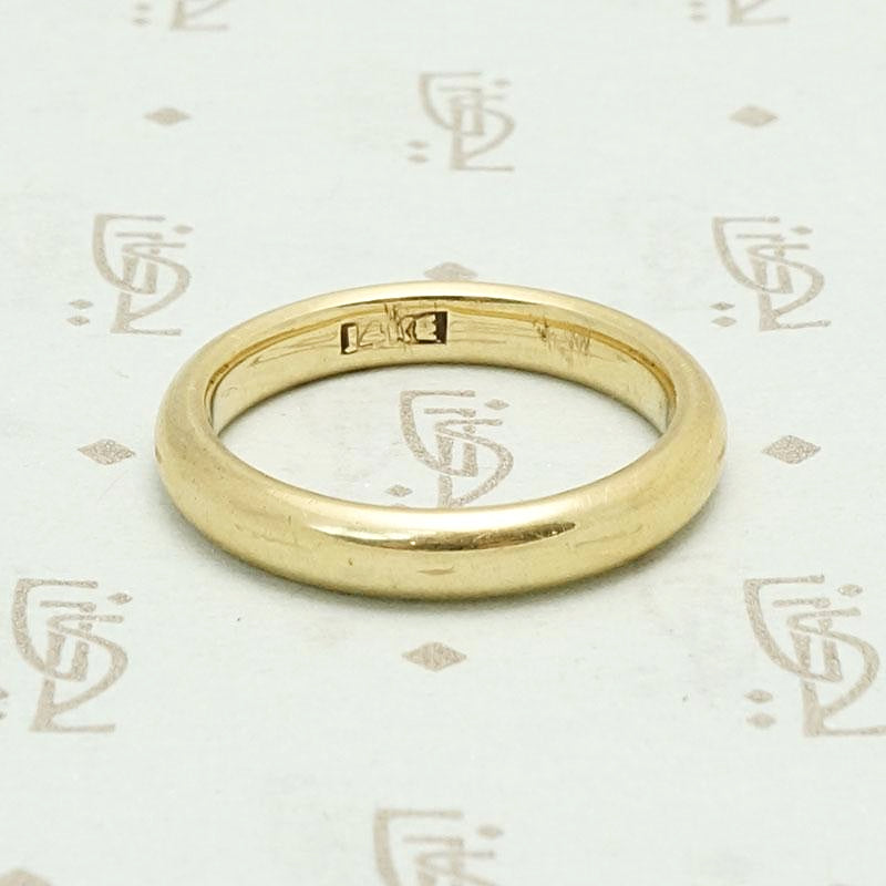 Chubby Antique Gold Wedding Band
