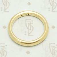 Chubby Antique Gold Wedding Band