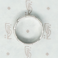Beautiful White Gold Band With Engraved Leaves