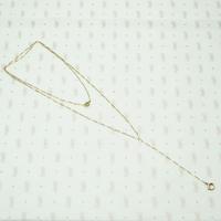 14k yellow gold y chain. vintage