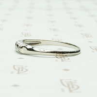 Romantic & Refined 1940s Diamond Wedding Band side view