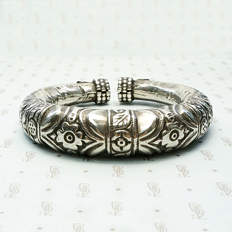 Dramatic Burmese Repoussé Bracelet