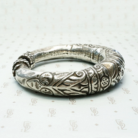 Dramatic Burmese Repoussé Bracelet