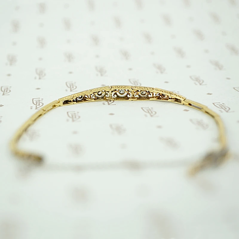 Sparkling Diamond Edwardian Panel Bracelet