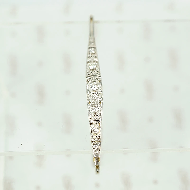 Sparkling Diamond Edwardian Panel Bracelet