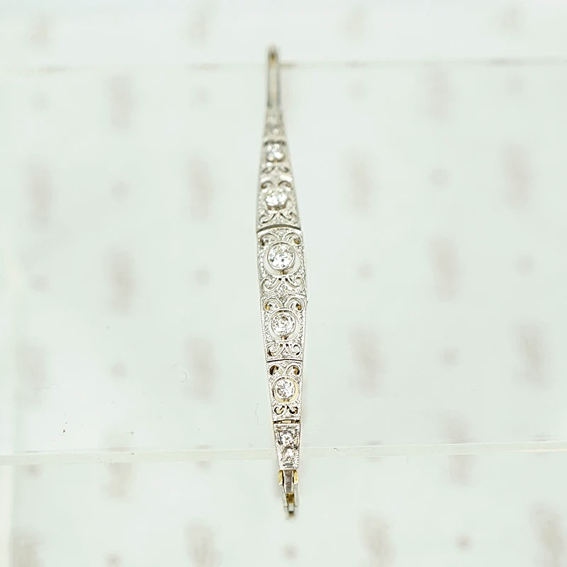 Sparkling Diamond Edwardian Panel Bracelet
