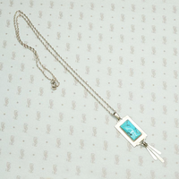 Refined Kingman Turquoise Pendant by J. Manuelito